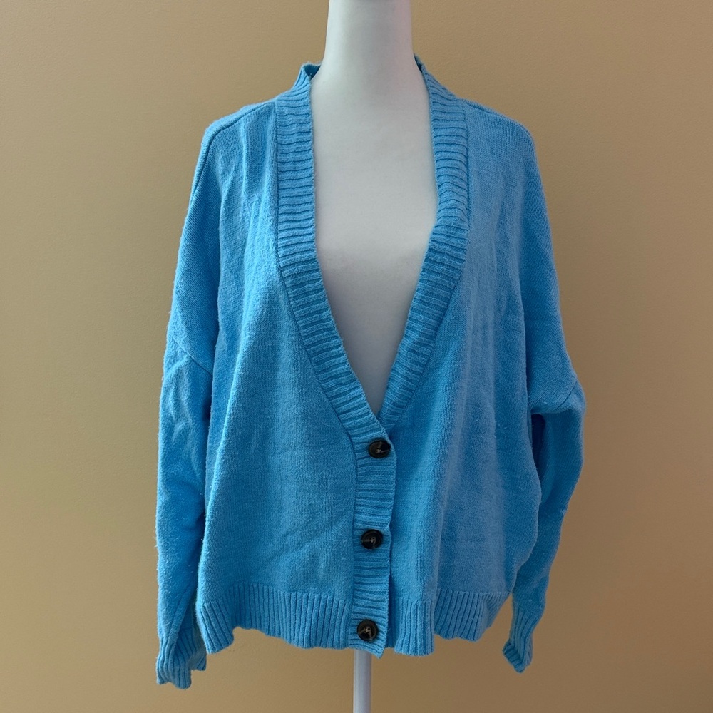 Wild Fable Vibrant Blue Cardigan Sweater